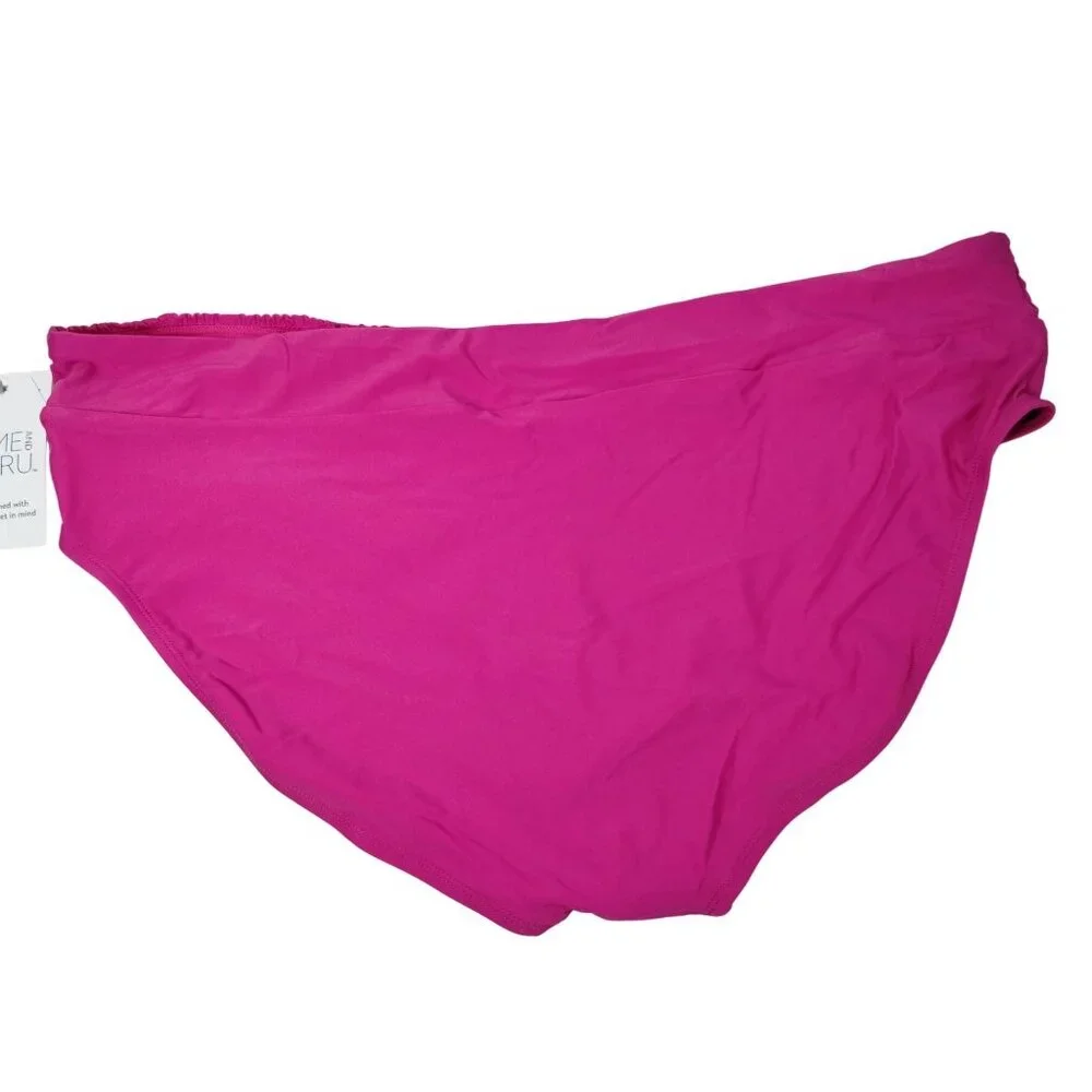 Time and Tru Womens 3X Summer Fuchsia High Rise bikini bottoms - Picture 5 of 5